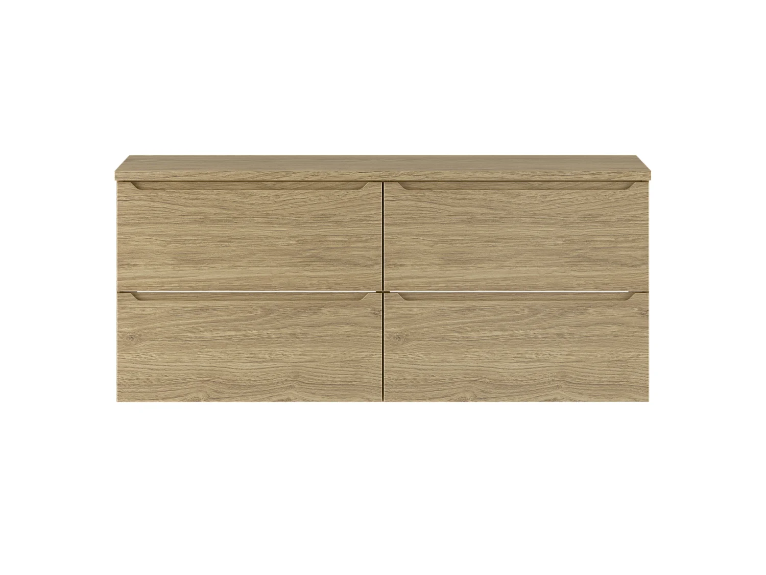 Ensemble pour salle de bain 120 cm Armoire avec plateau Chêne huilé Etna