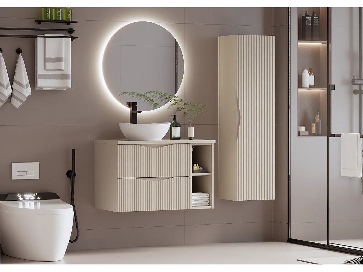 Mueble bajo lavabo 80cm encimera Tao Cachemira