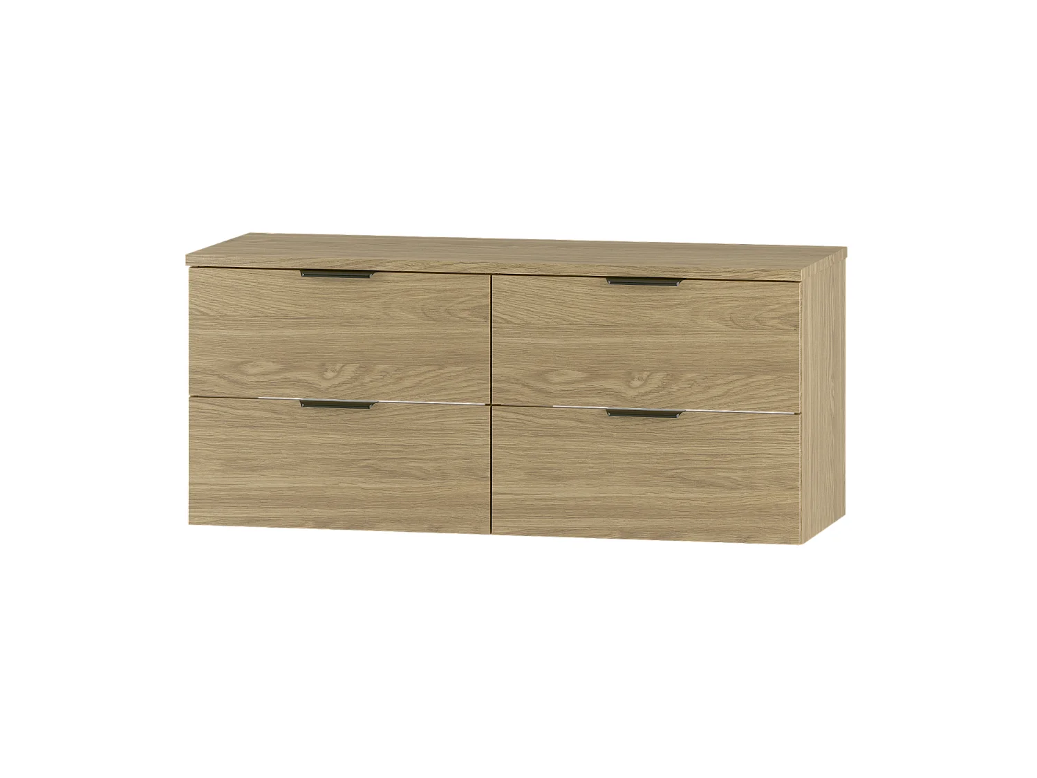 Ensemble pour salle de bain 120 cm Armoire avec plateau Chêne huilé Pile