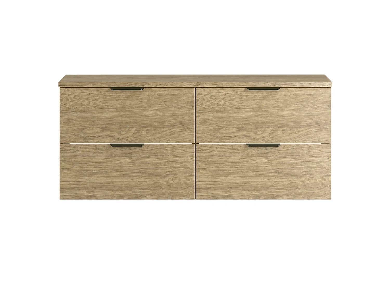 Ensemble pour salle de bain 120 cm Armoire avec plateau Chêne huilé Pile