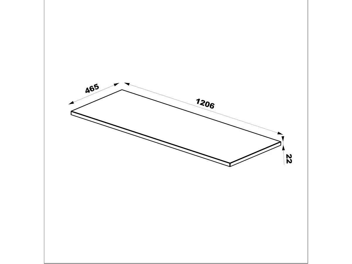 Badrumsset 120 cm, underskåp med bänkskiva, oljad ek, Pile