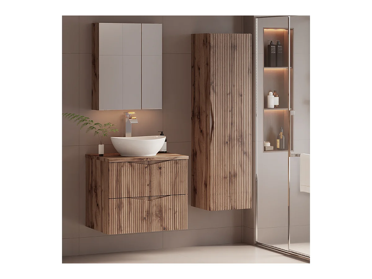 Meuble sous-vasque 60cm plan de toilette Tao Bois