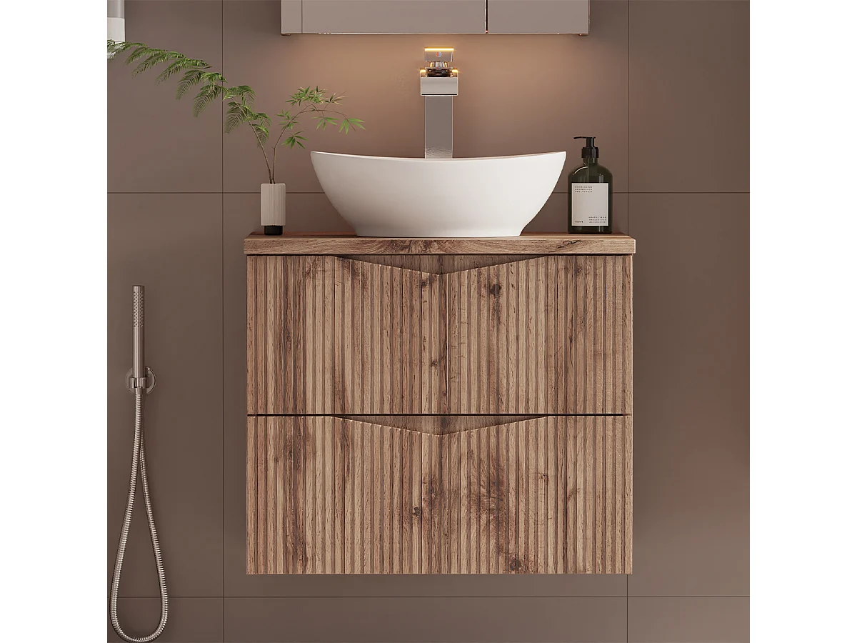 Meuble sous-vasque 60cm plan de toilette Tao Bois