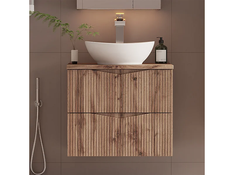 Meuble sous-vasque 60cm plan de toilette Tao Bois