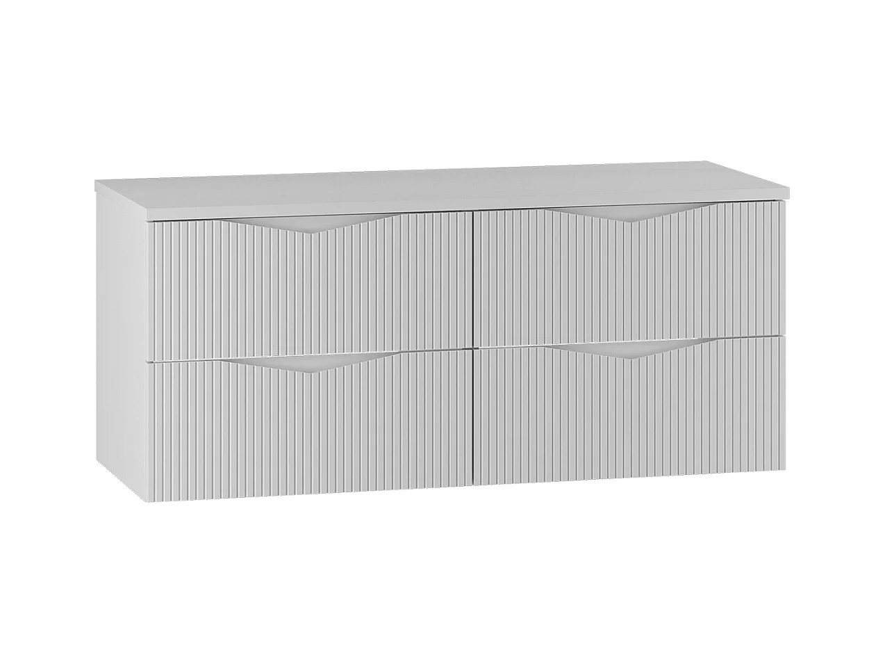 Meuble sous-vasque 120cm plan de toilette Tao Blanc