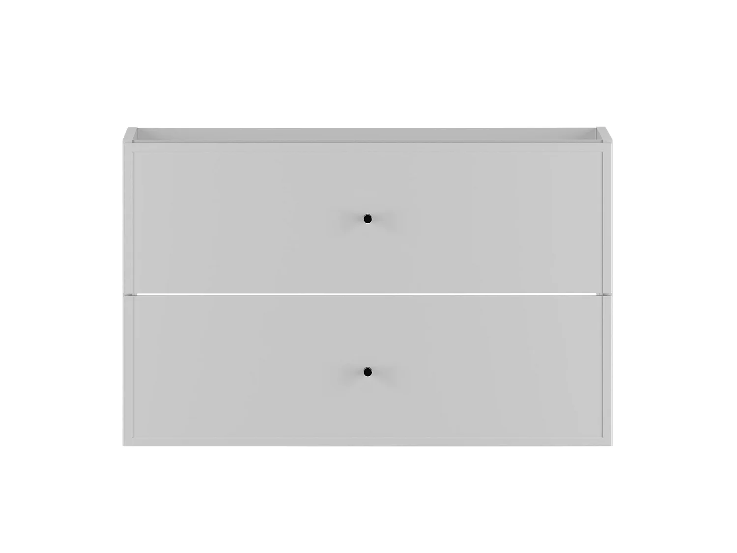 Armoire blanche sous lavabo 80 cm, 2 tiroirs Marco