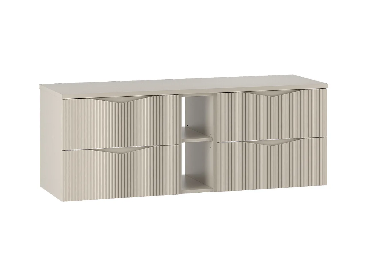 Meuble sous-vasque 140cm 2 niches plan de toilette Tao Cachemire