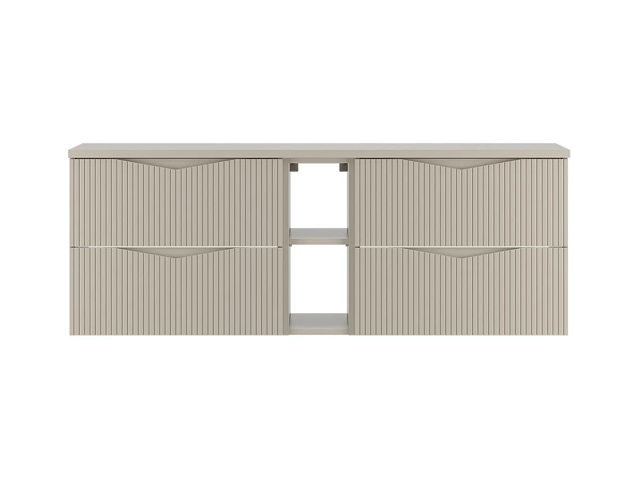 Meuble sous-vasque 140cm 2 niches plan de toilette Tao Cachemire