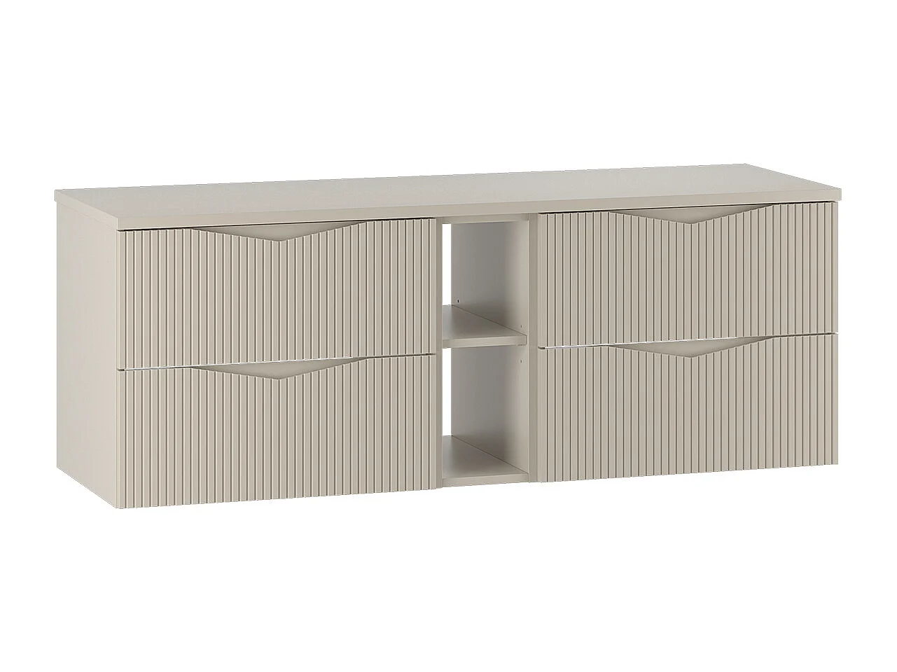 Mueble bajo lavabo 140cm 2 compartimientos encimera Tao Cachemira