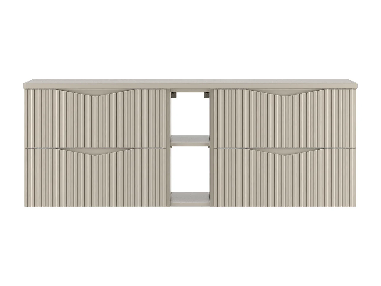 Mueble bajo lavabo 140cm 2 compartimientos encimera Tao Cachemira