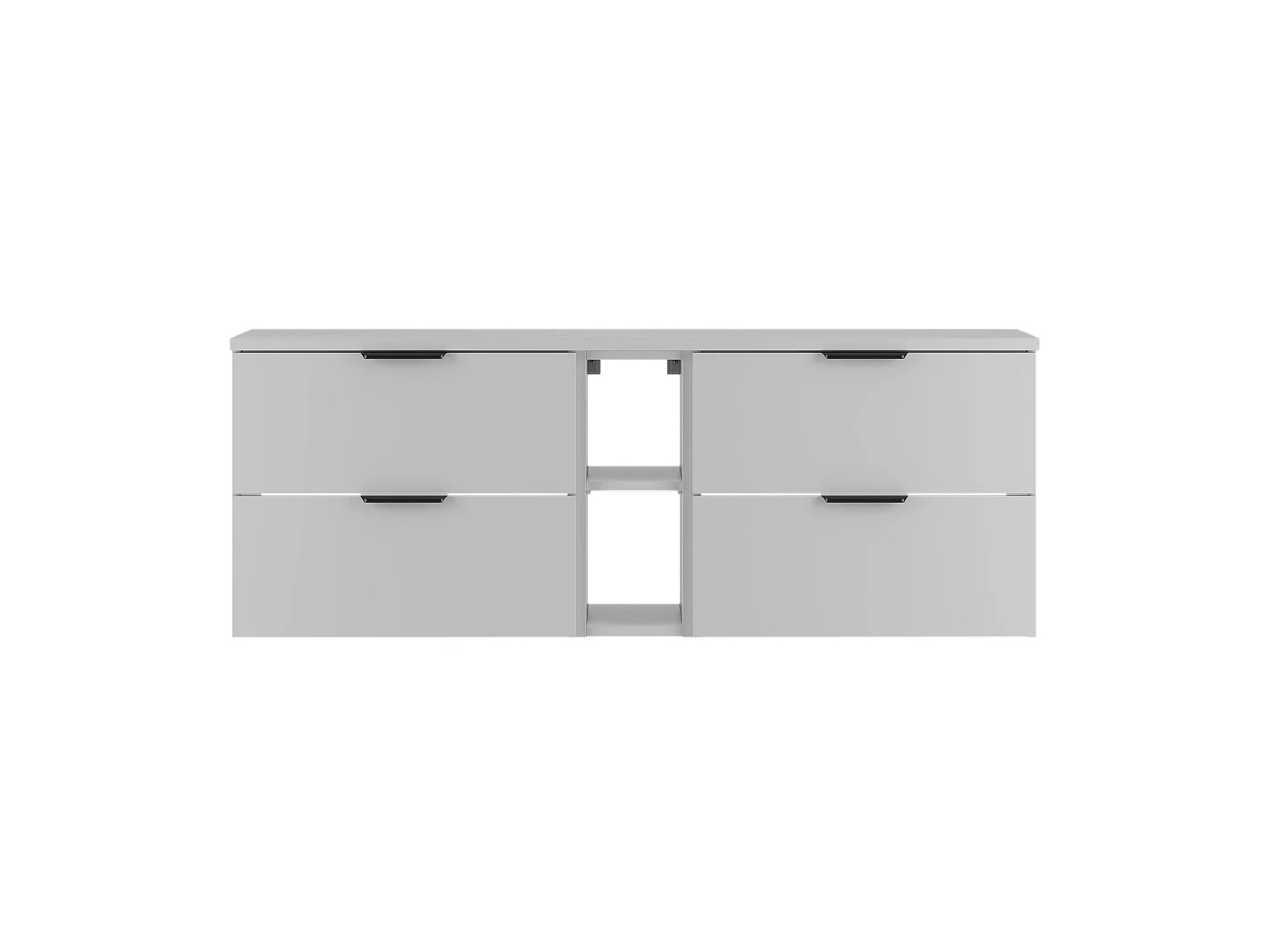 Wit badkamerset 140 cm Kast Rek Werkblad Pile