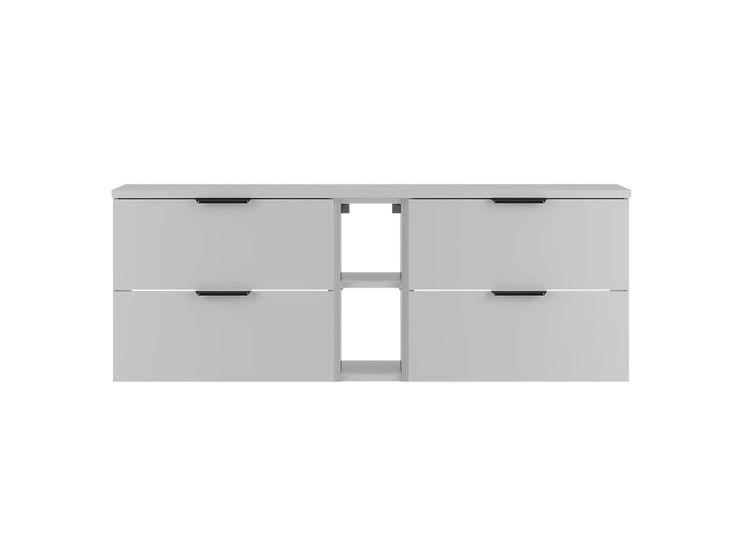 Ensemble blanc pour salle de bain 140 cm Armoire Étagère Plan de travail Pile