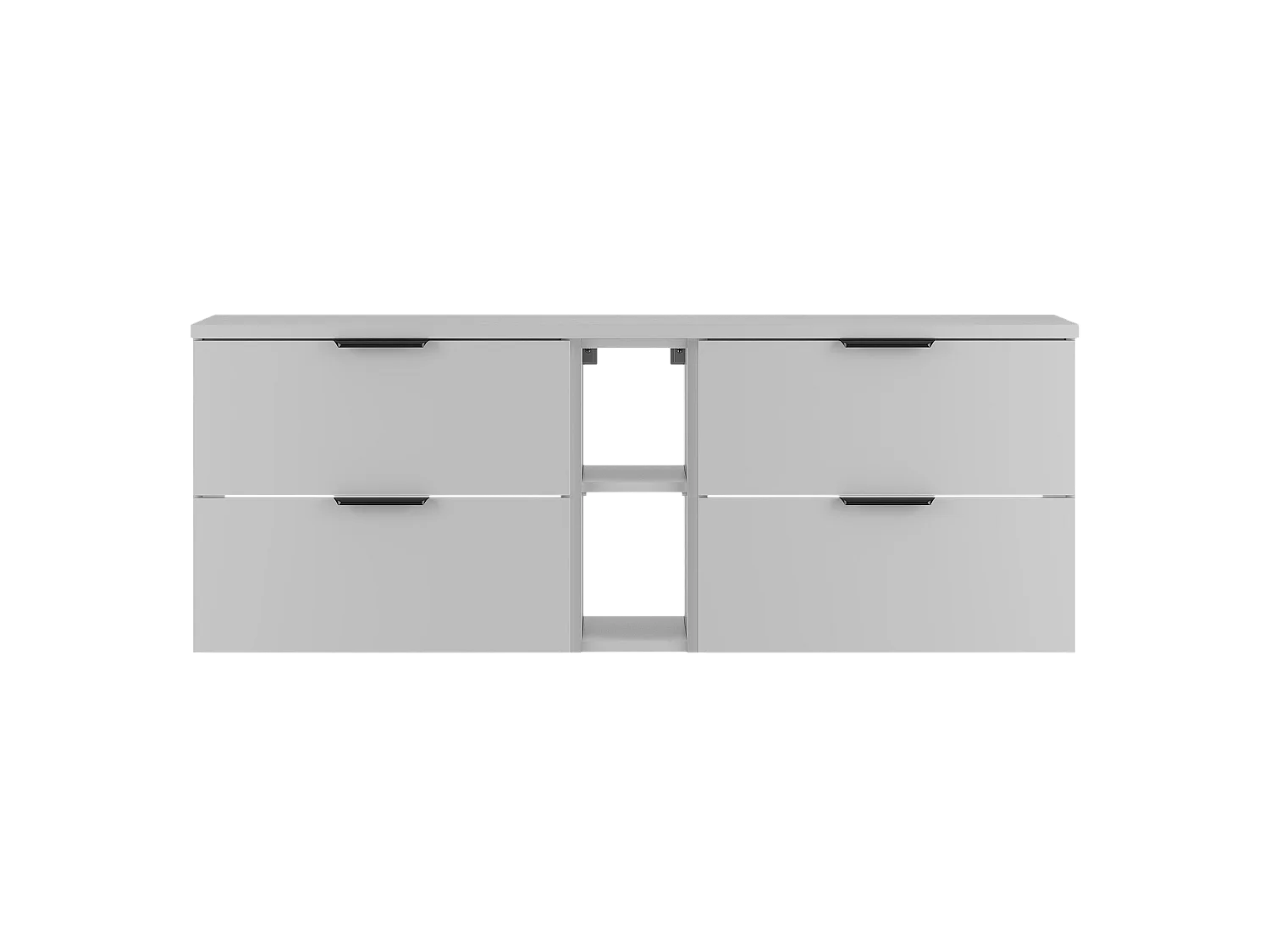 Ensemble blanc pour salle de bain 140 cm Armoire Étagère Plan de travail Pile
