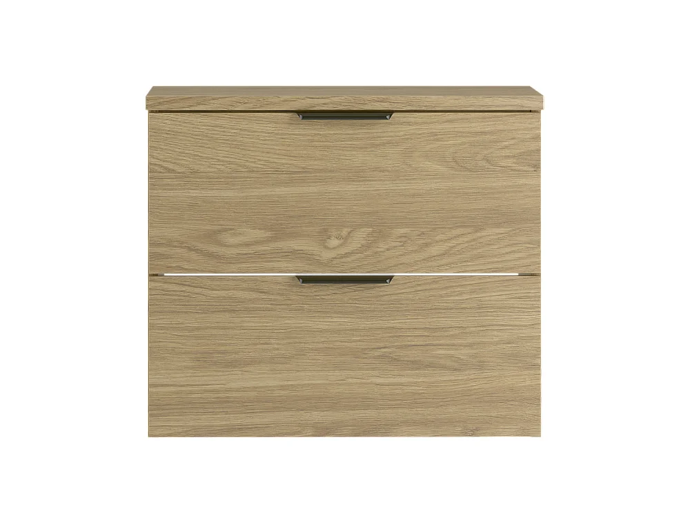 Ensemble pour salle de bain 60 cm Armoire avec plateau Chêne huilé Pile