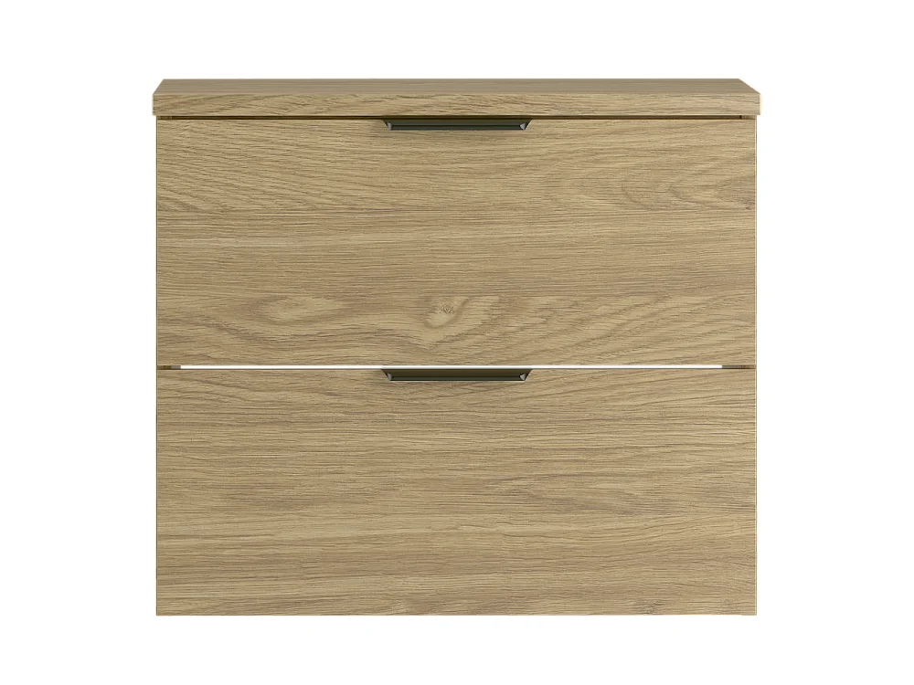 Ensemble pour salle de bain 60 cm Armoire avec plateau Chêne huilé Pile