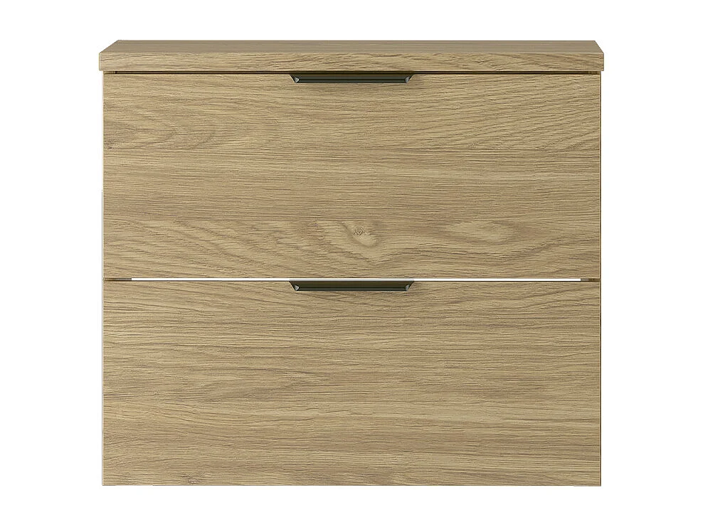 Badrumsset 60 cm, skåp med bänkskiva i oljad ek, Pile