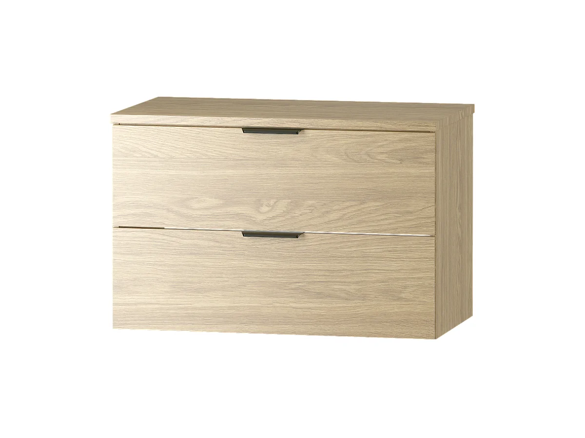 Badkamerset 80 cm Kast met blad Eiken geolied Pile