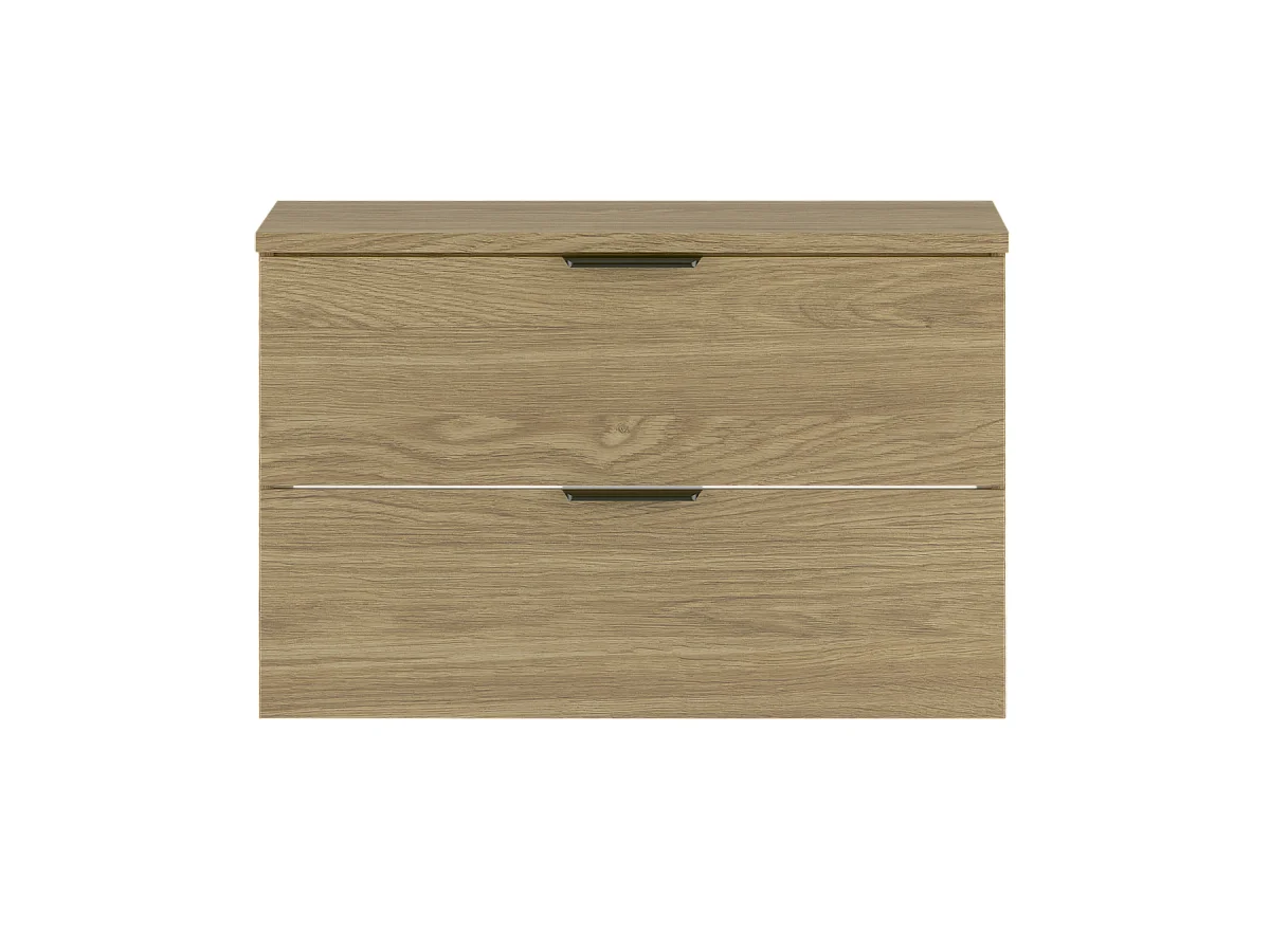 Badkamerset 80 cm Kast met blad Eiken geolied Pile