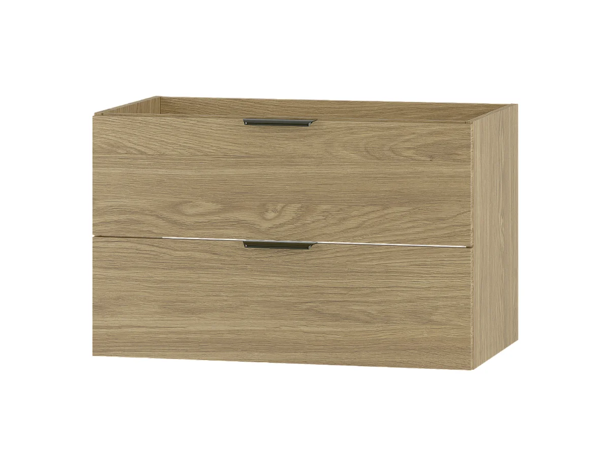 Ensemble pour salle de bain 80 cm Armoire avec plateau Chêne huilé Pile