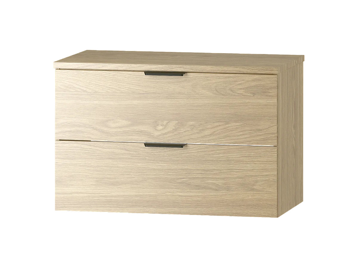 Badkamerset 80 cm Kast met blad Eiken geolied Pile