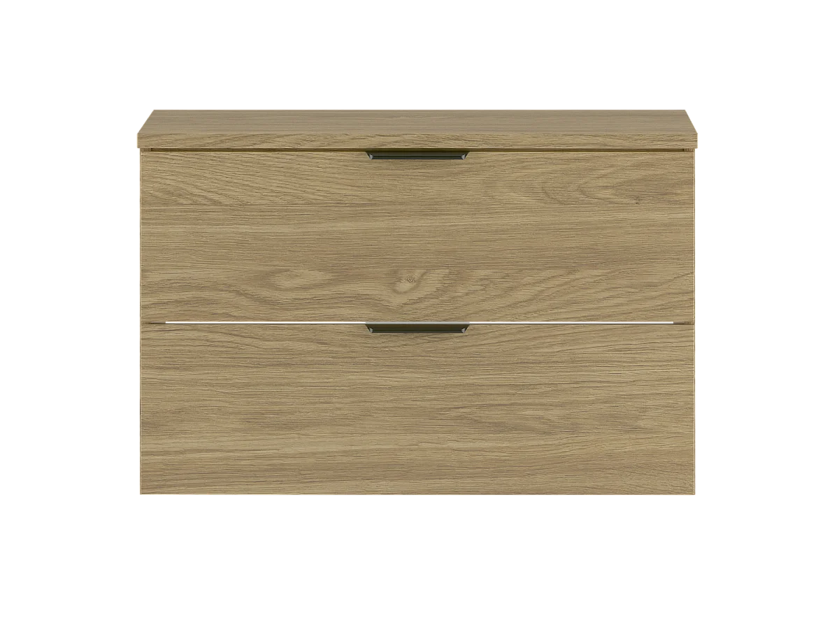 Badkamerset 80 cm Kast met blad Eiken geolied Pile