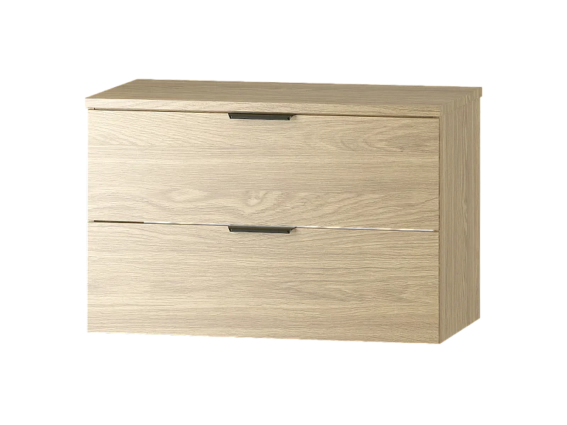 Badkamerset 80 cm Kast met blad Eiken geolied Pile