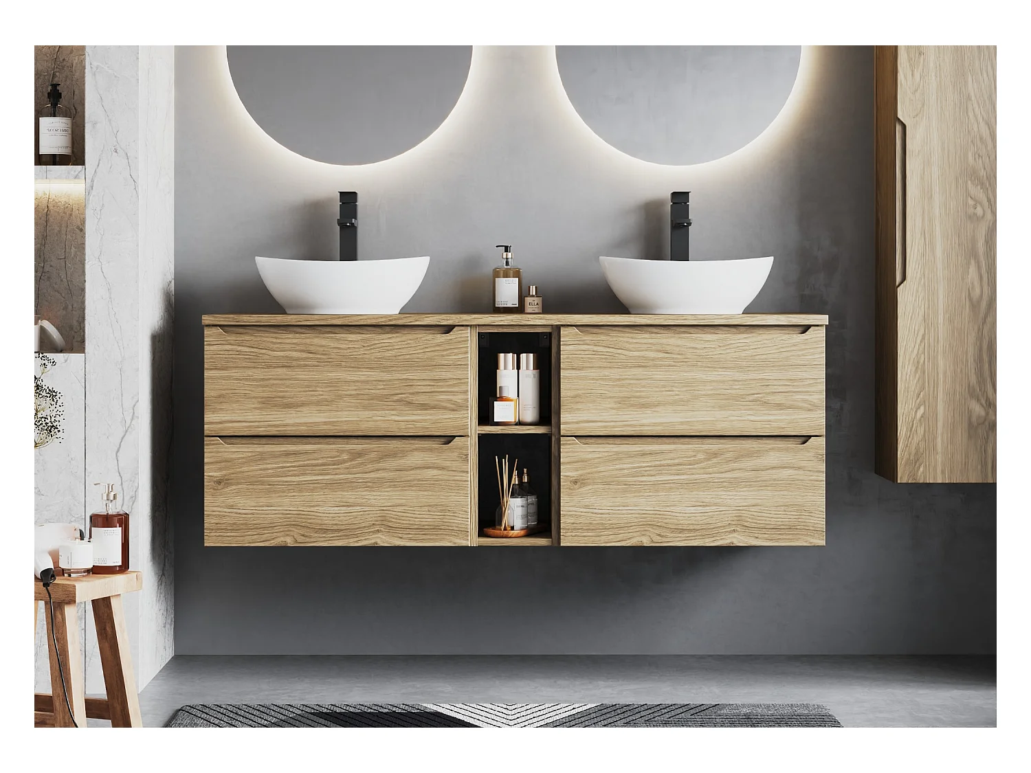 Mobile bagno senza lavabo Viggo marrone 60cm