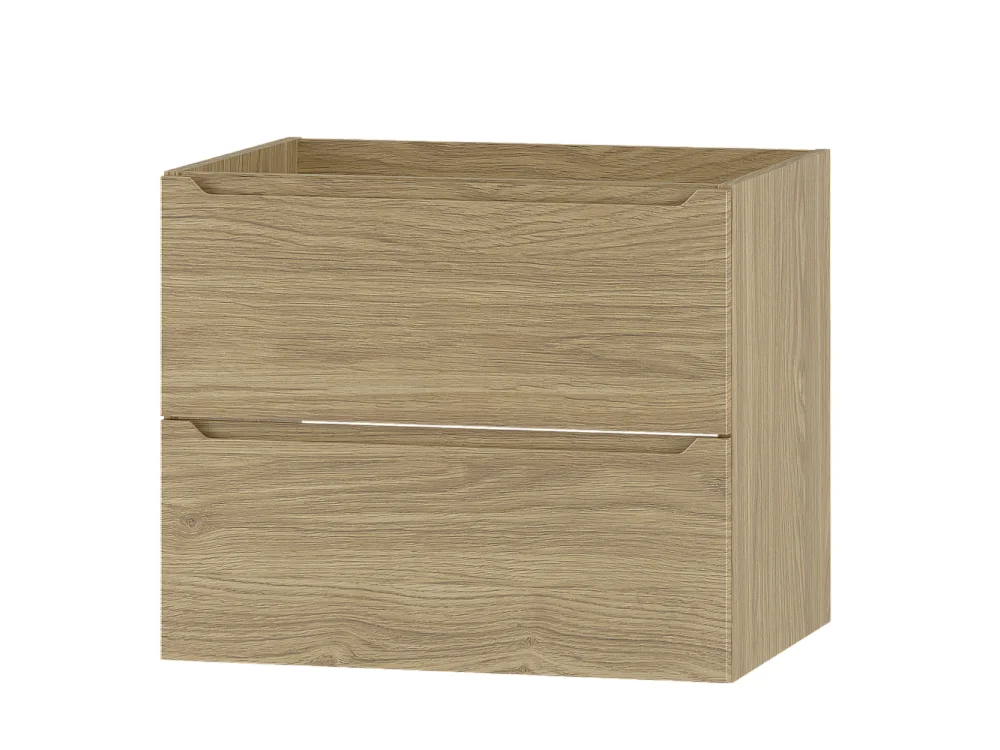 Waschbeckenschrank 60 cm, 2 Schubladen, Eiche geölt Etna