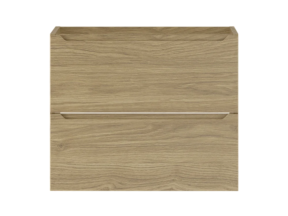 Meuble sous lavabo 60 cm 2 tiroirs Chêne huilé Etna