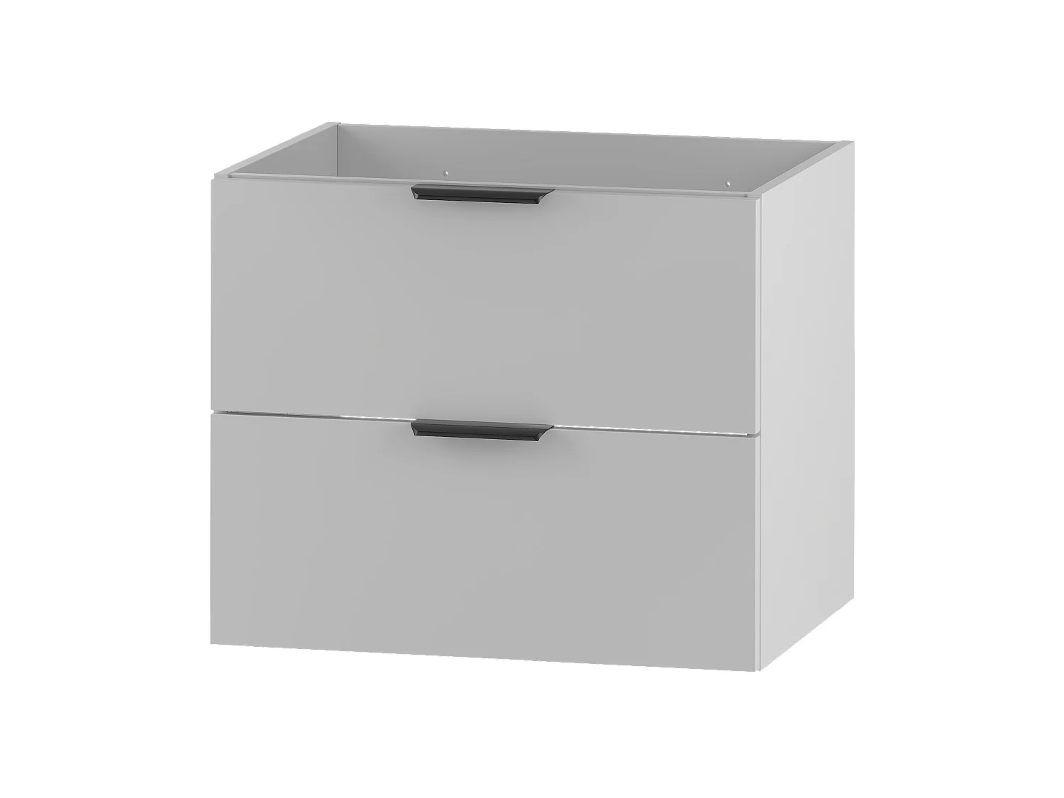 Witte wastafelkast 60 cm 2 lades Pile