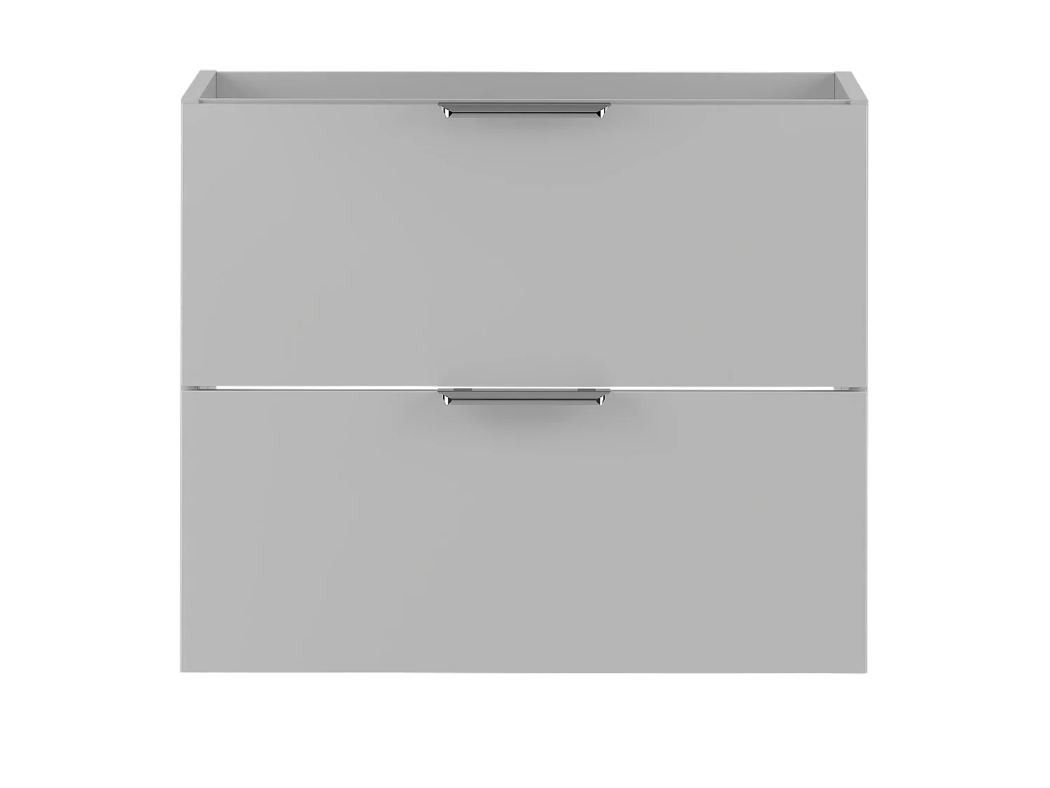 Weißer Waschbeckenunterschrank 60 cm, 2 Schubladen, Pile