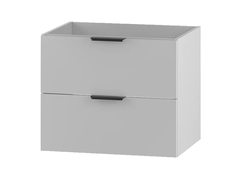 Armoire blanche sous lavabo 60 cm 2 tiroirs Pile