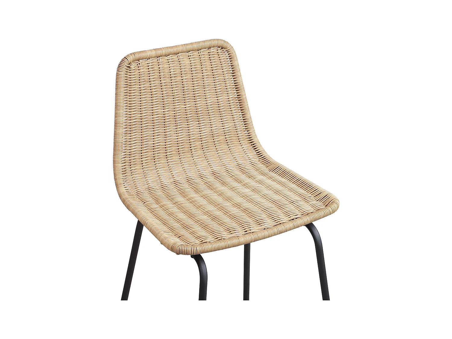 Set di sgabelli da bar e isola in metallo con seduta in rattan 65 cm BALI