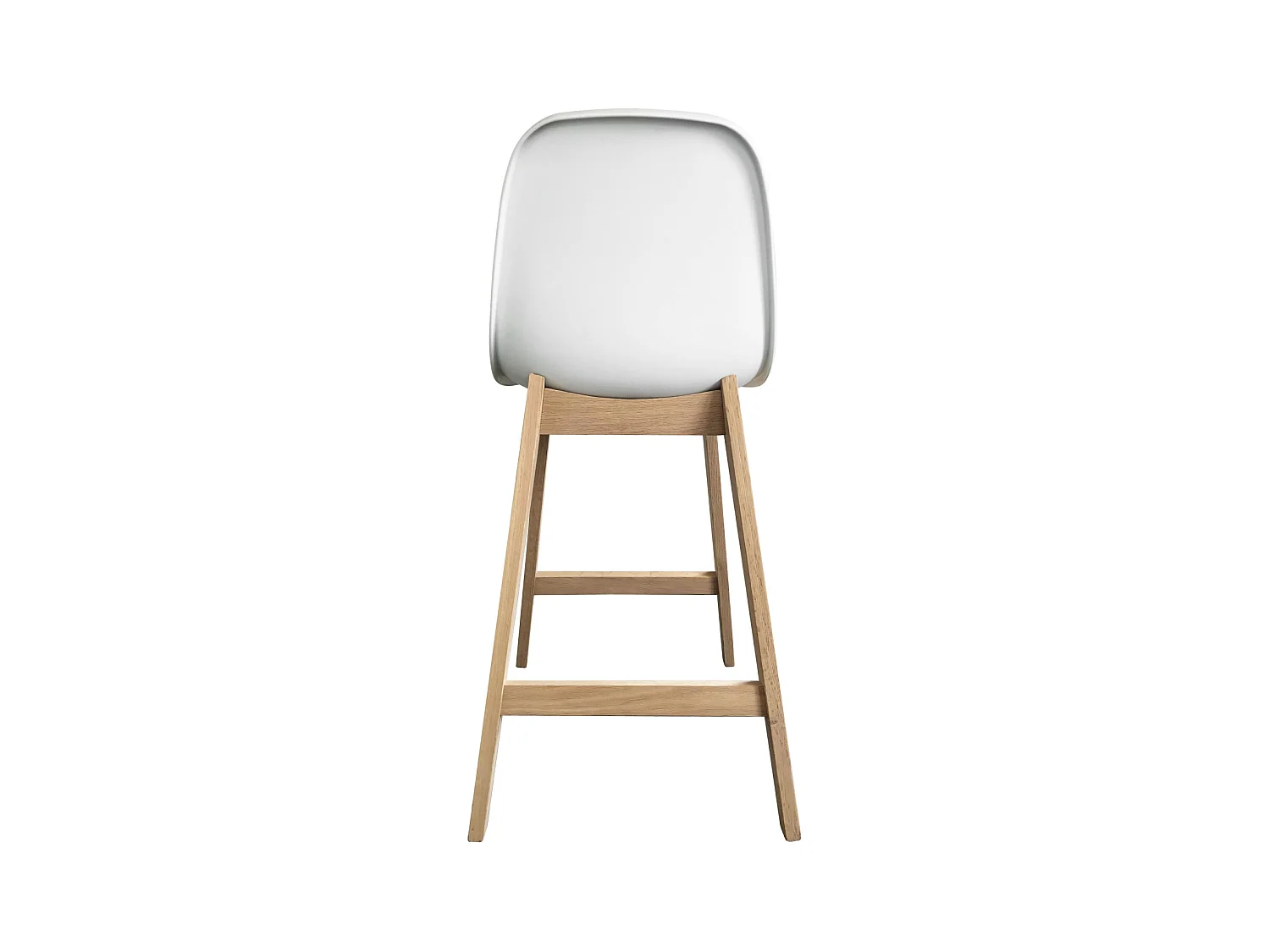 Set aus Insel- und Barstühlen aus Eiche mit 65 cm Kunststoffsitzfläche ELIOS