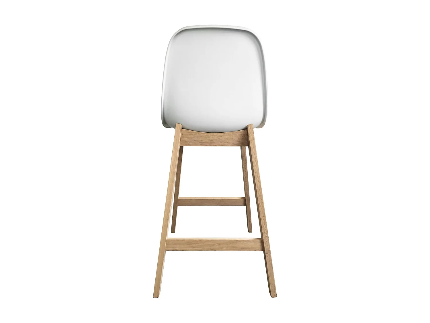 Set aus Insel- und Barstühlen aus Eiche mit 65 cm Kunststoffsitzfläche ELIOS