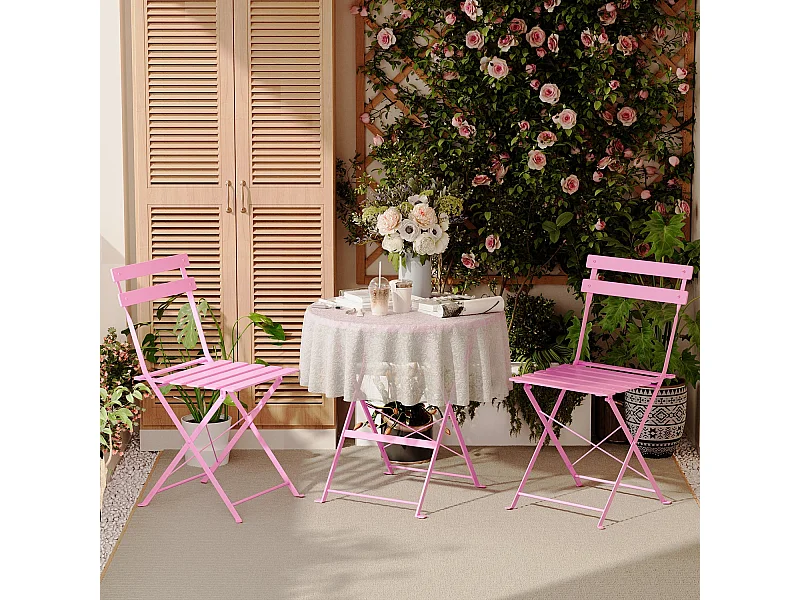 Lot de 3 Meubles de Jardin de Balcon,Bistrot Bar Salon de Jardin Exterieur 2 Personnes