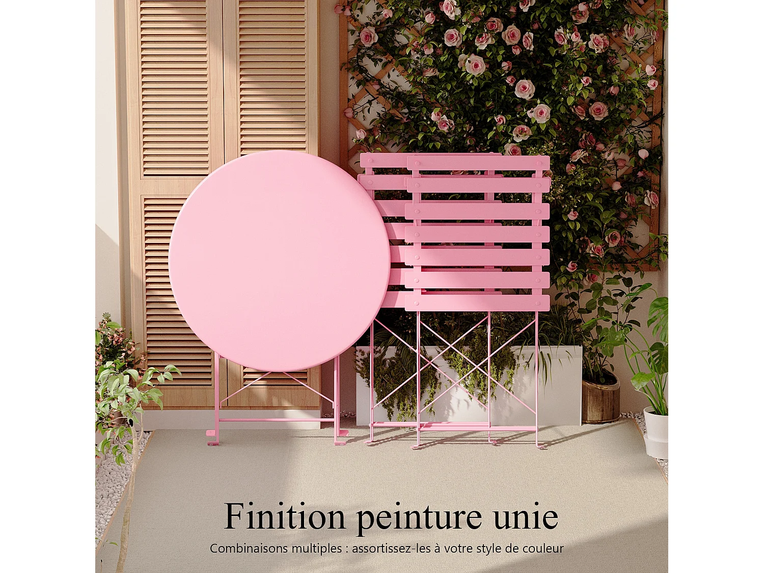 Lot de 3 Meubles de Jardin de Balcon,Bistrot Bar Salon de Jardin Exterieur 2 Personnes