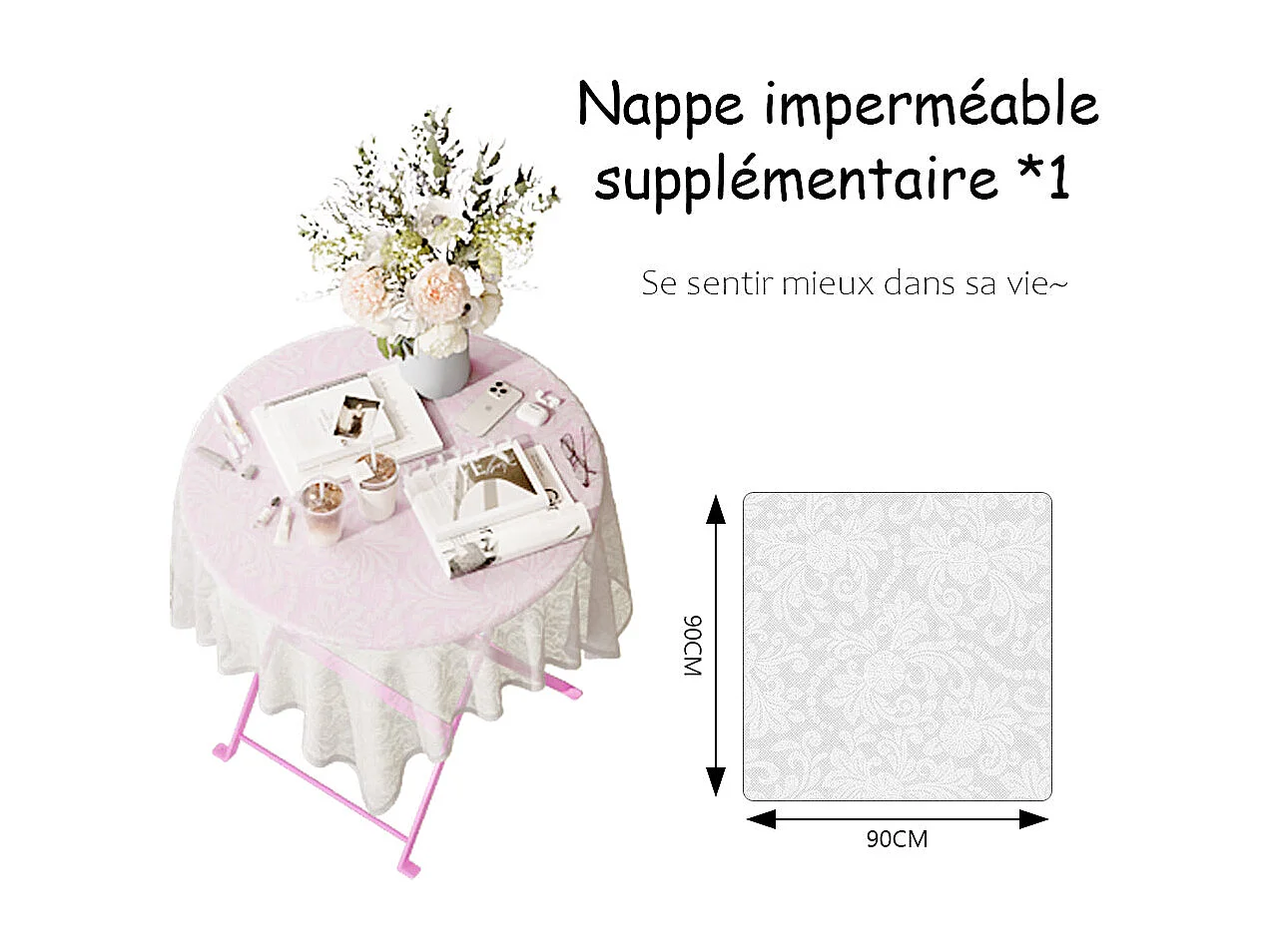 Lot de 3 Meubles de Jardin de Balcon, Table et chaises Pliable, Bistrot Bar Salon de Jardin Exterieur 2 Personnes