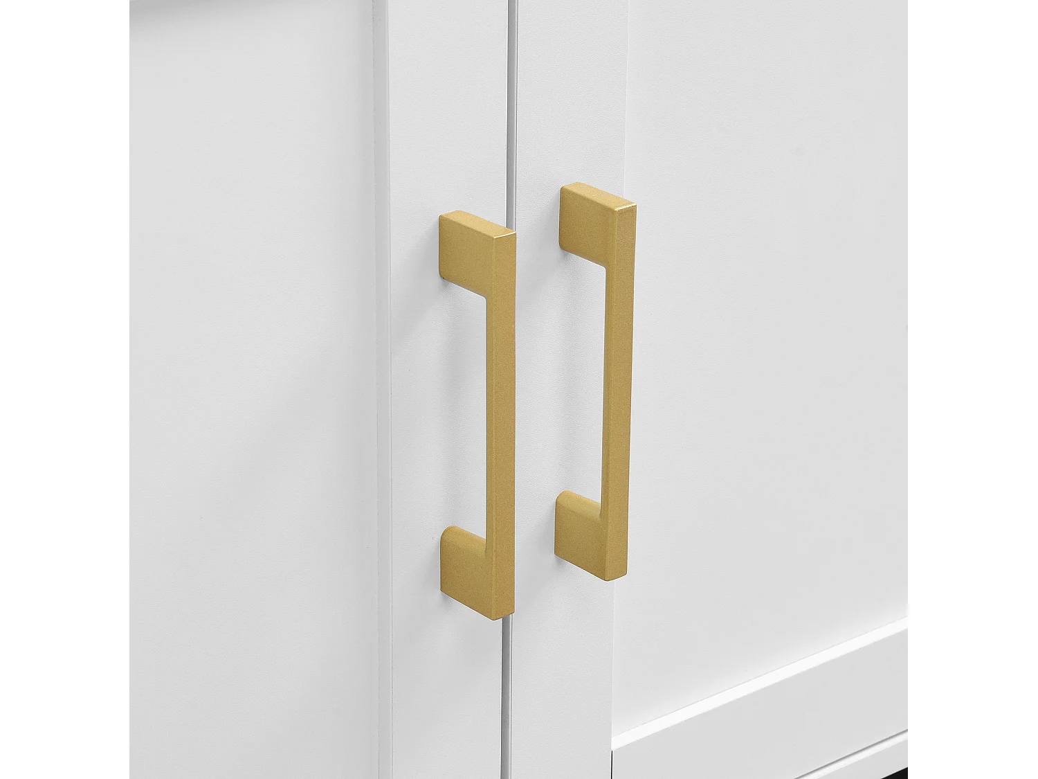 Set ingresso 120x40x187 cm - Specchio e ganci - con LED - Mobile per scarpe - Bianco + Naturale