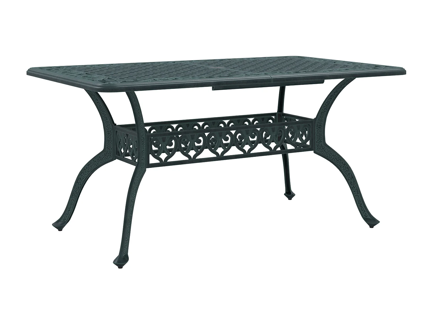 Alesra  Table de Jardin Vert 150 x 90 x 72 cm Aluminium