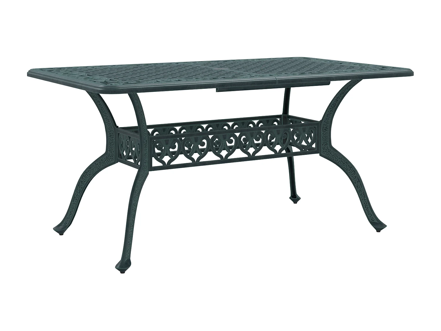 Alesra  Table de Jardin Vert 150 x 90 x 72 cm Aluminium