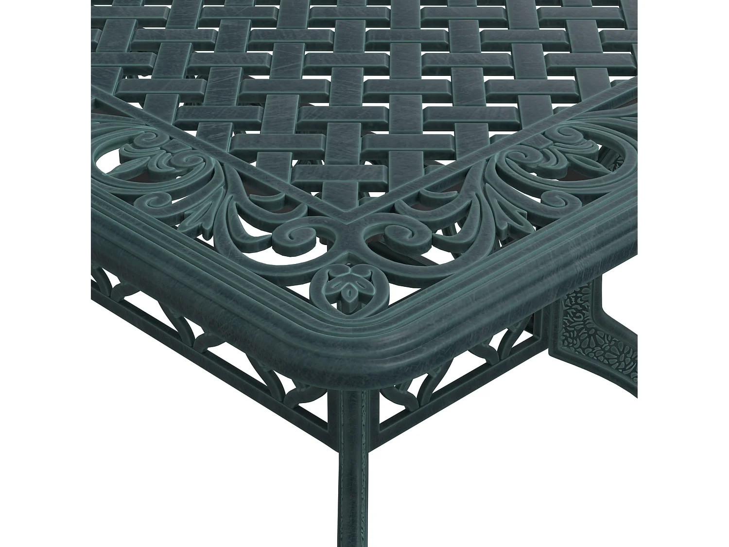 Alesra  Table de Jardin Vert 150 x 90 x 72 cm Aluminium