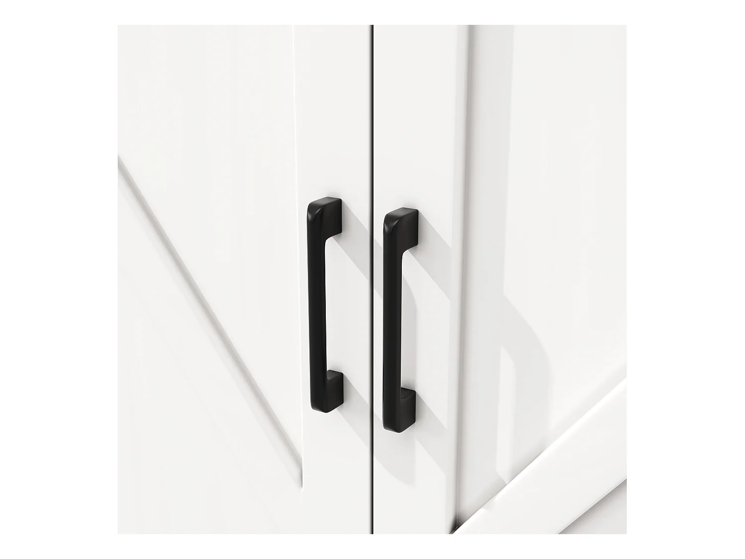 Buffet de cuisine moderne 80x40x180cm - 4 portes + 1 tiroir - meuble haut - MDF - Blanc