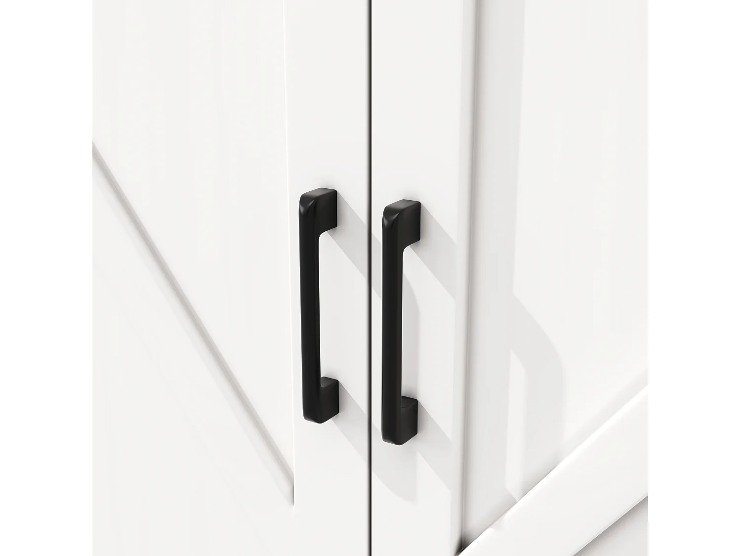 Buffet de cuisine moderne 80x40x180cm - 4 portes + 1 tiroir - meuble haut - MDF - Blanc