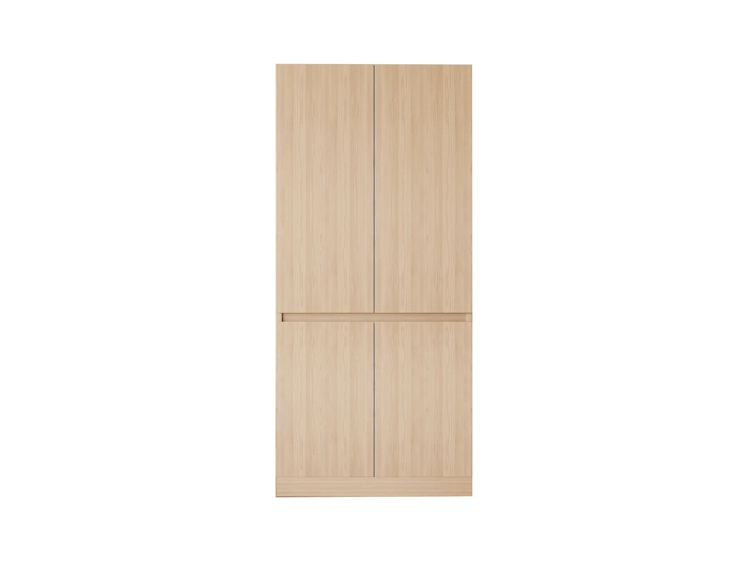 Armoire 70x40x170 cm - 4 portes - avec tige de séchage de vêtements - Naturel