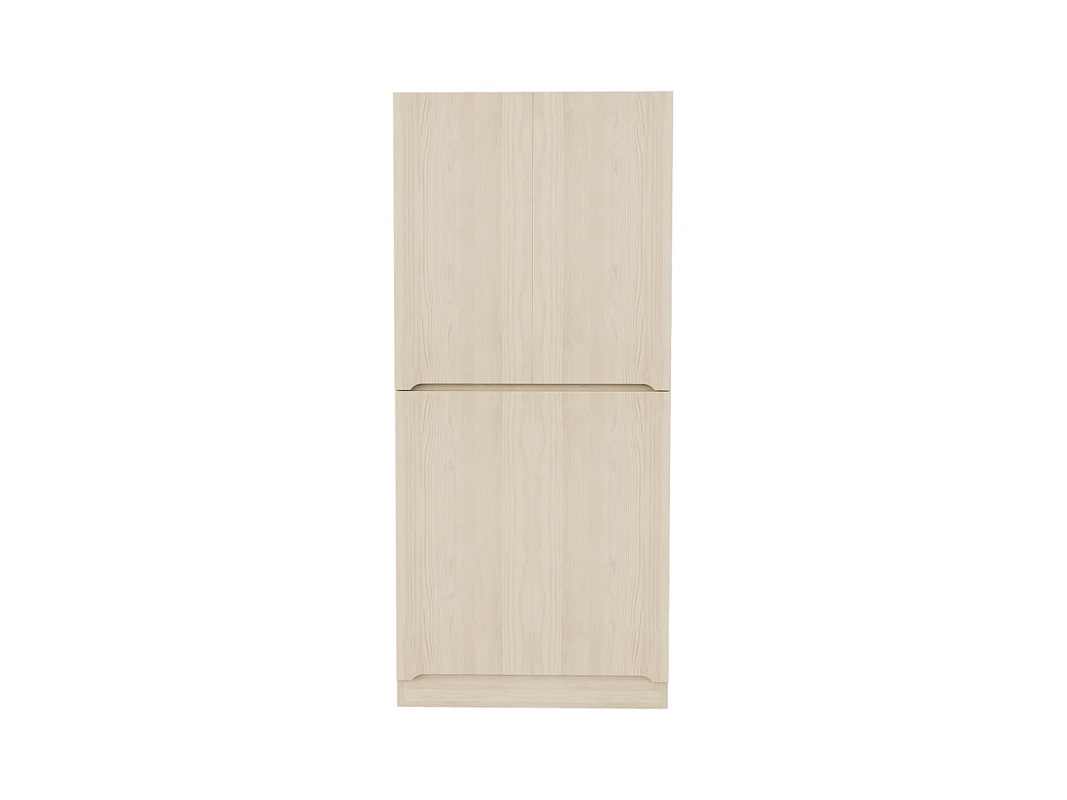 Armoire 70x40x170 cm - avec 4 portes - avec compartiments de rangement - Naturel