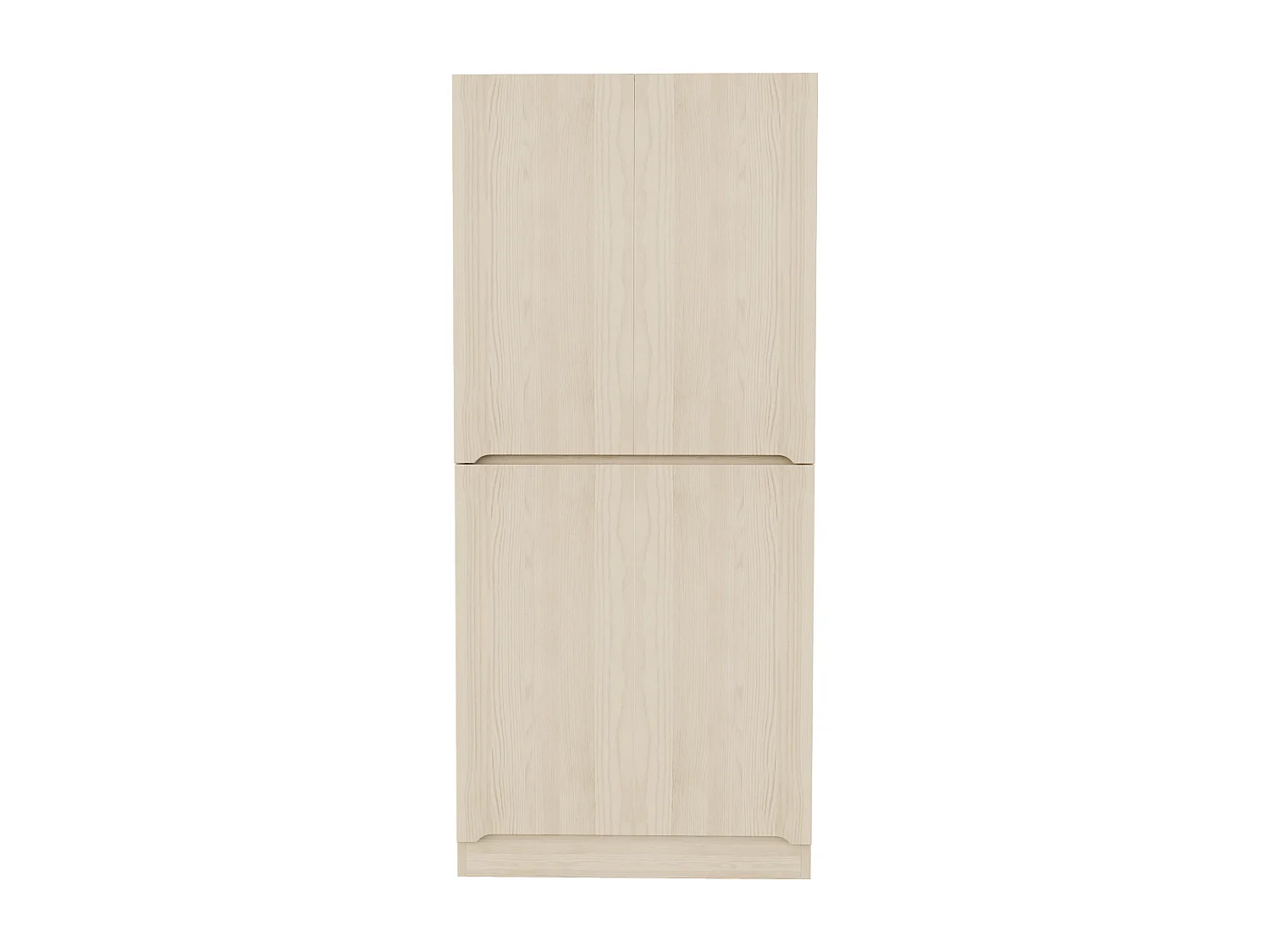 Kleiderschrank 70x40x170 cm - mit 4 Türen - mit Staufächern - Natur