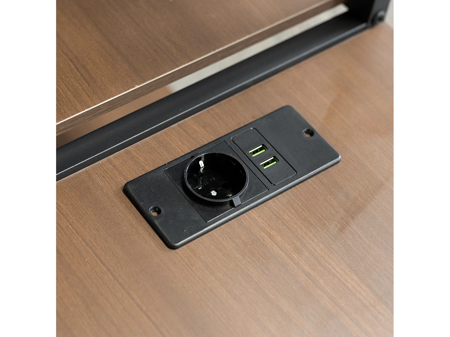 Lit mezzanine 90x200 cm - avec prise de courant - échelle de sécurité - avec support de rangement - ​​Noir (matelas non inclus)