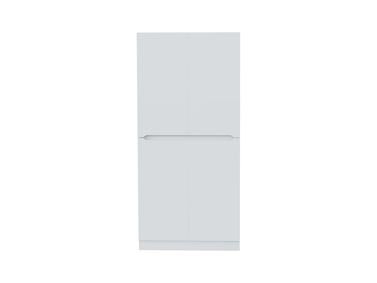 Armoire 70x40x170 cm - avec 4 portes - avec compartiments de rangement - Blanc