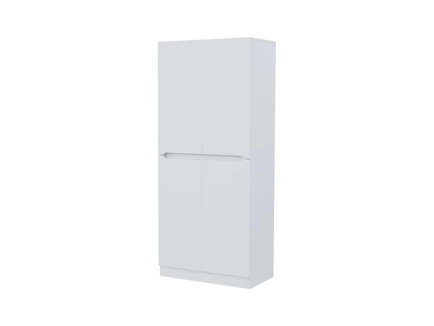 Armoire 70x40x170 cm - avec 4 portes - avec compartiments de rangement - Blanc